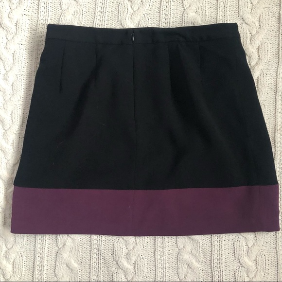 Banana Republic 12 black & purple color block skirt NWOT - Picture 4 of 8